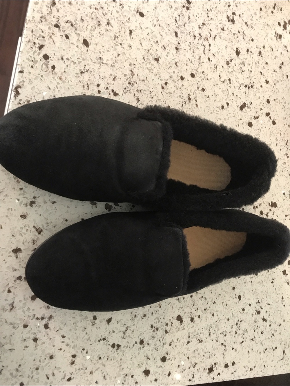 Mave and Chez Women's Black Sueded Audrey Slippers- size 7